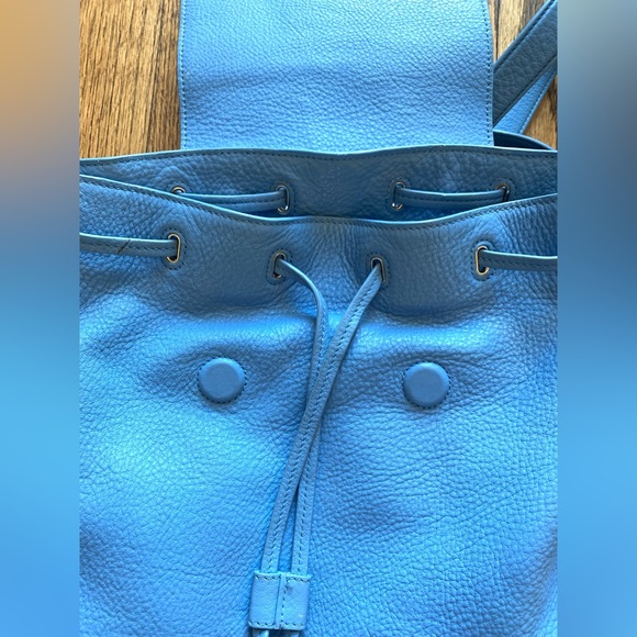 Tory Burch Blue Leather Backpack - Picture 9 of 13